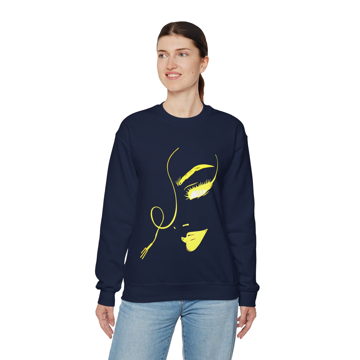 Women's Face Crewneck Sweatshirt
