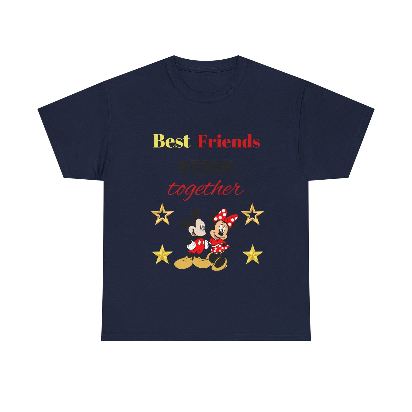 Best Friends Stick Together Tee — Cute Cartoon Graphic T-Shirt