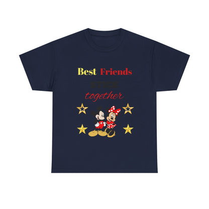 Best Friends Stick Together Tee — Cute Cartoon Graphic T-Shirt
