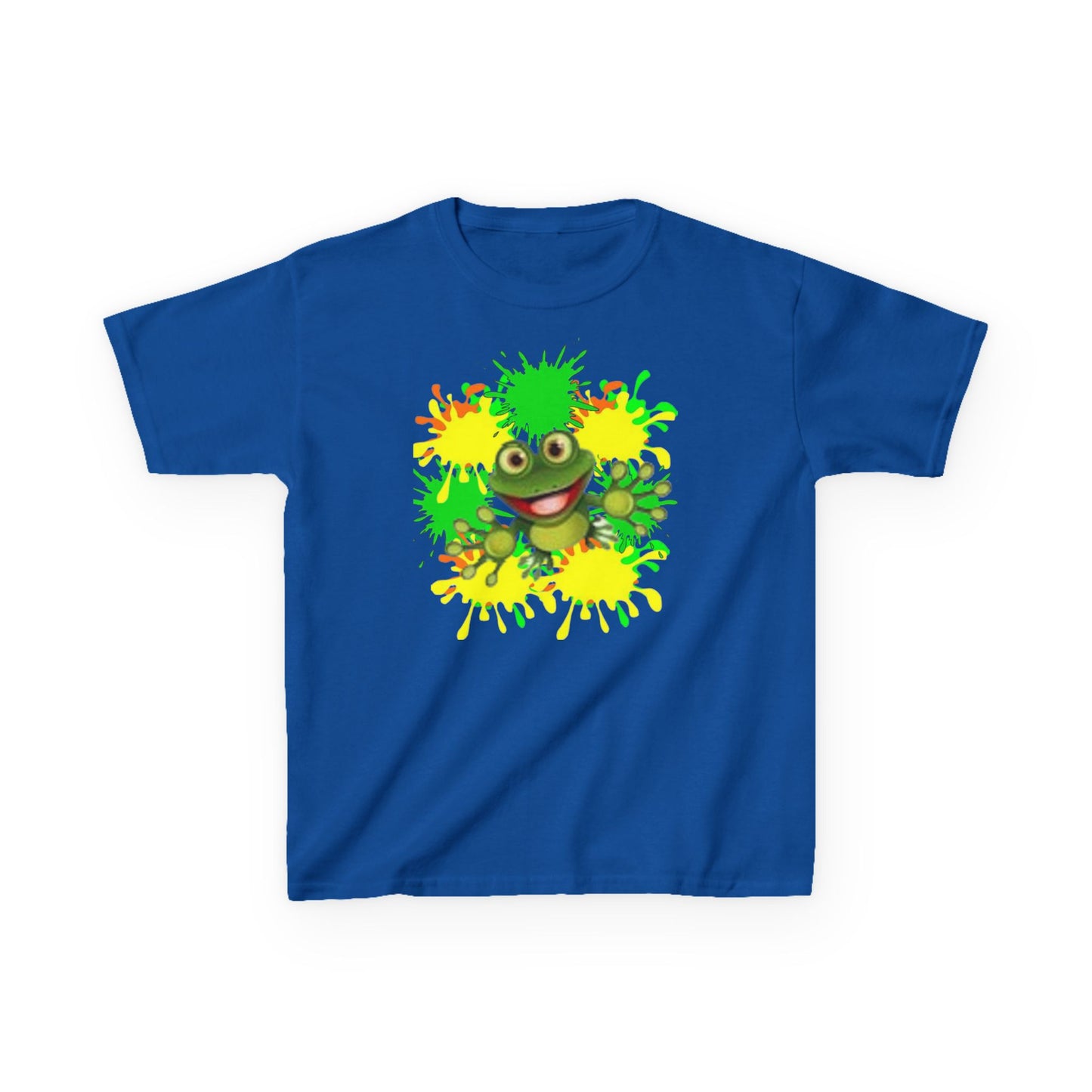 Kids Tee — Happy Green Monster Splash Graphic