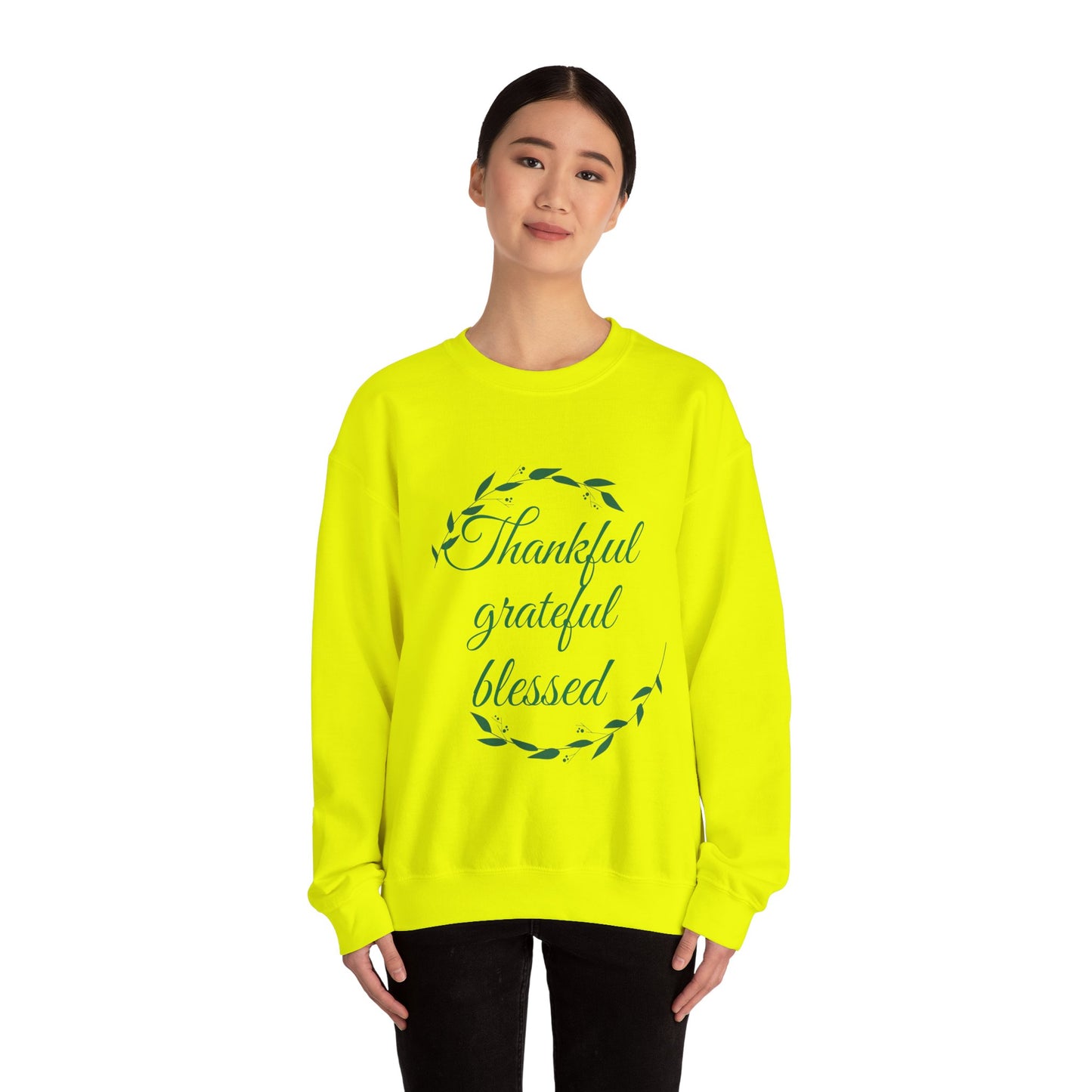Thankful Grateful Blessed Crewneck Sweatshirt