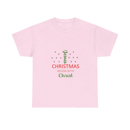 Christmas Begins With Christ T-Shirt