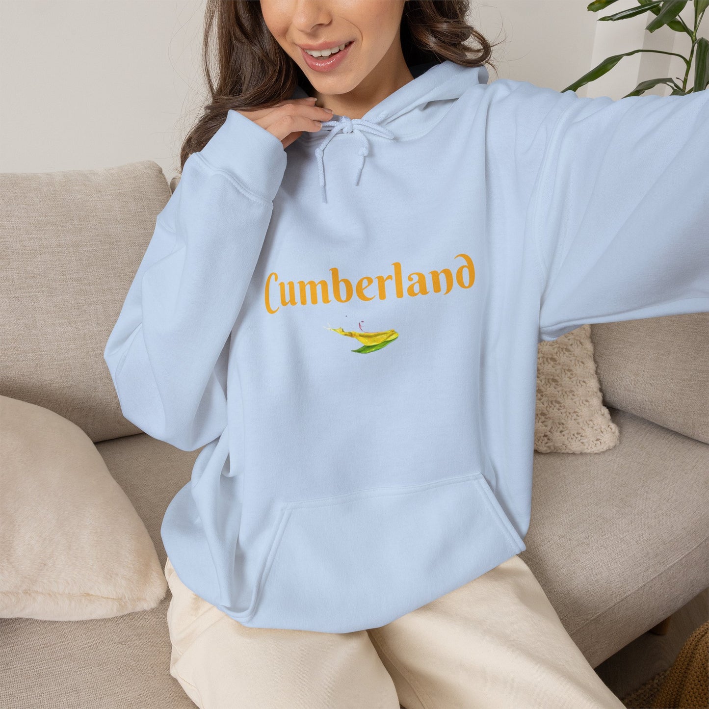 Cumberland Script Hoodie – Minimal Town Logo Pullover