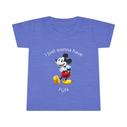 Toddler T-Shirt - Mickey Mouse "I Just Wanna Have Fun"