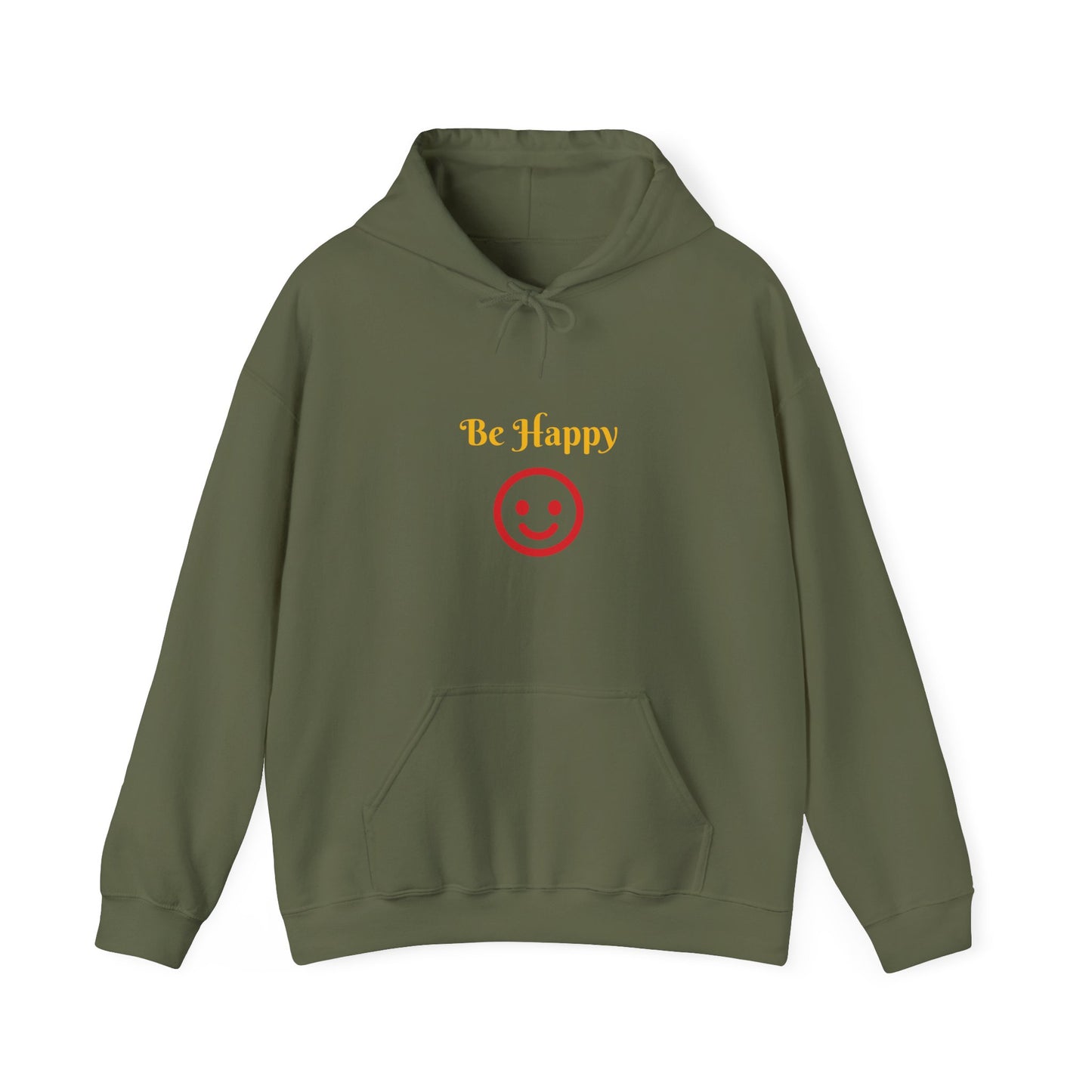 Be Happy Smiley Hoodie - Positive Message Graphic Sweatshirt