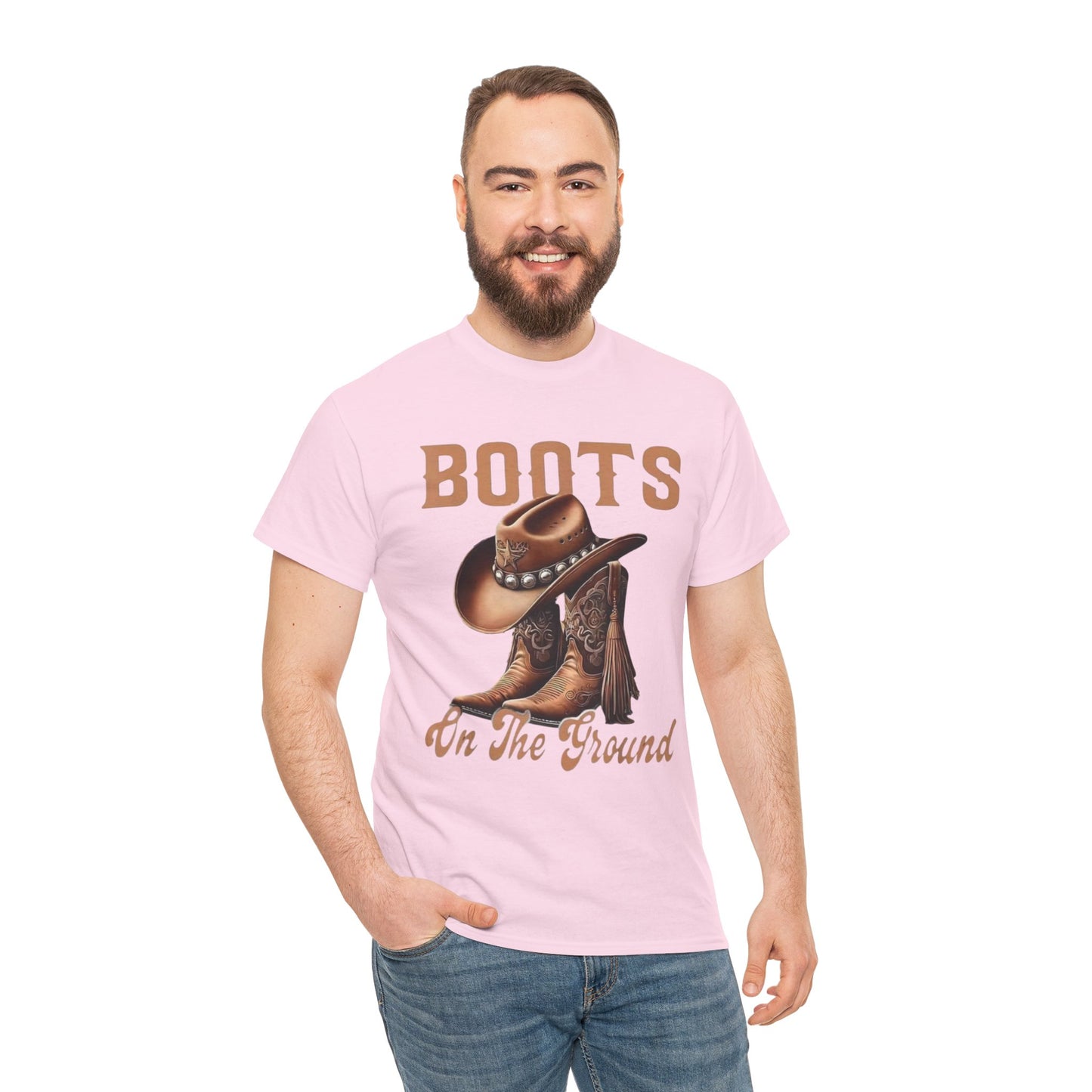 Cowboy Boots T-Shirt — "Boots On The Ground" Western Graphic Tee