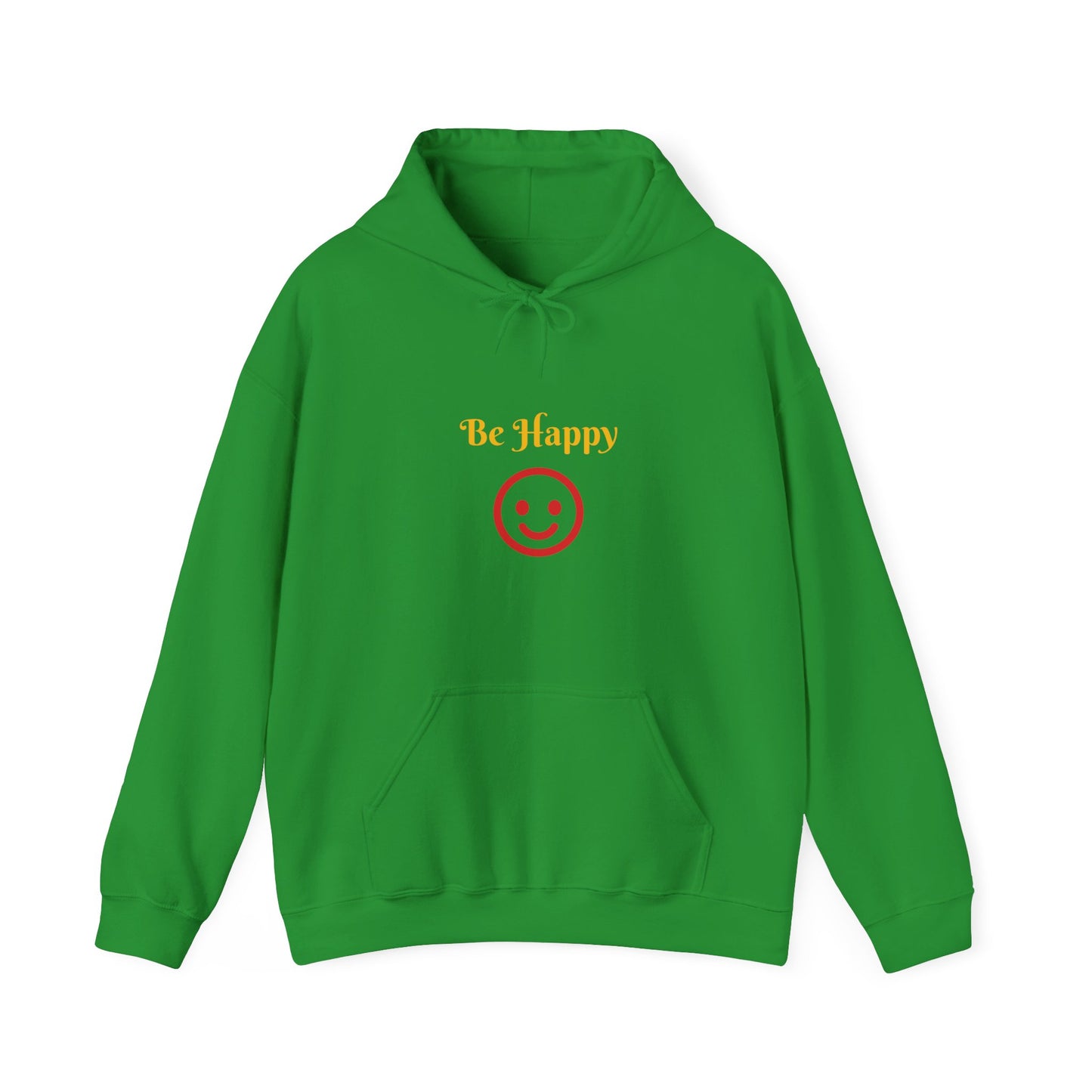 Be Happy Smiley Hoodie - Positive Message Graphic Sweatshirt