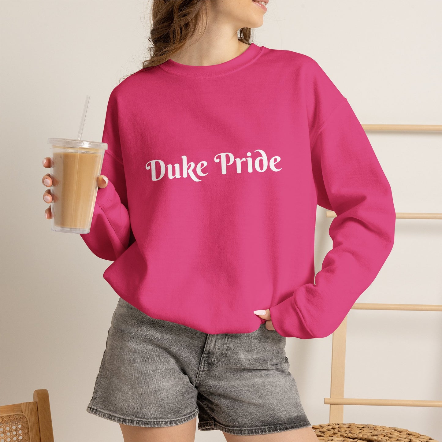 Crewneck Sweatshirt — "Duke Pride" Classic School Spirit Graphic