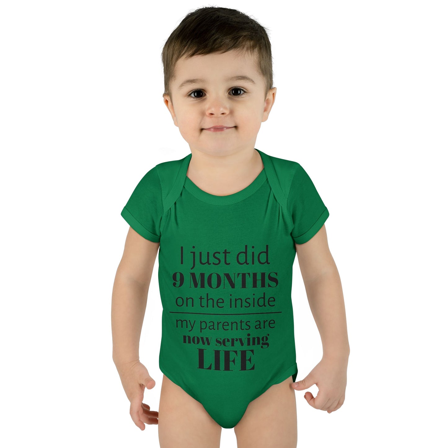 Baby Bodysuit - "I Just Did 9 Months on the Inside" Funny Newborn Onesie