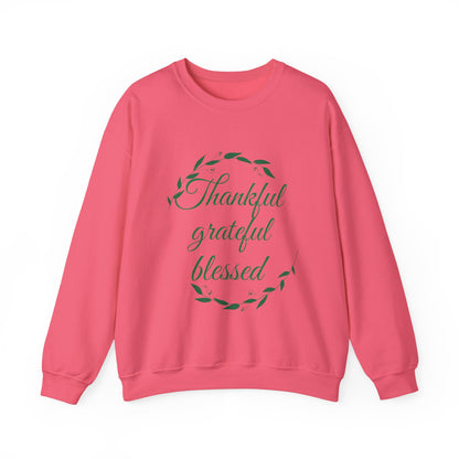 Thankful Grateful Blessed Crewneck Sweatshirt
