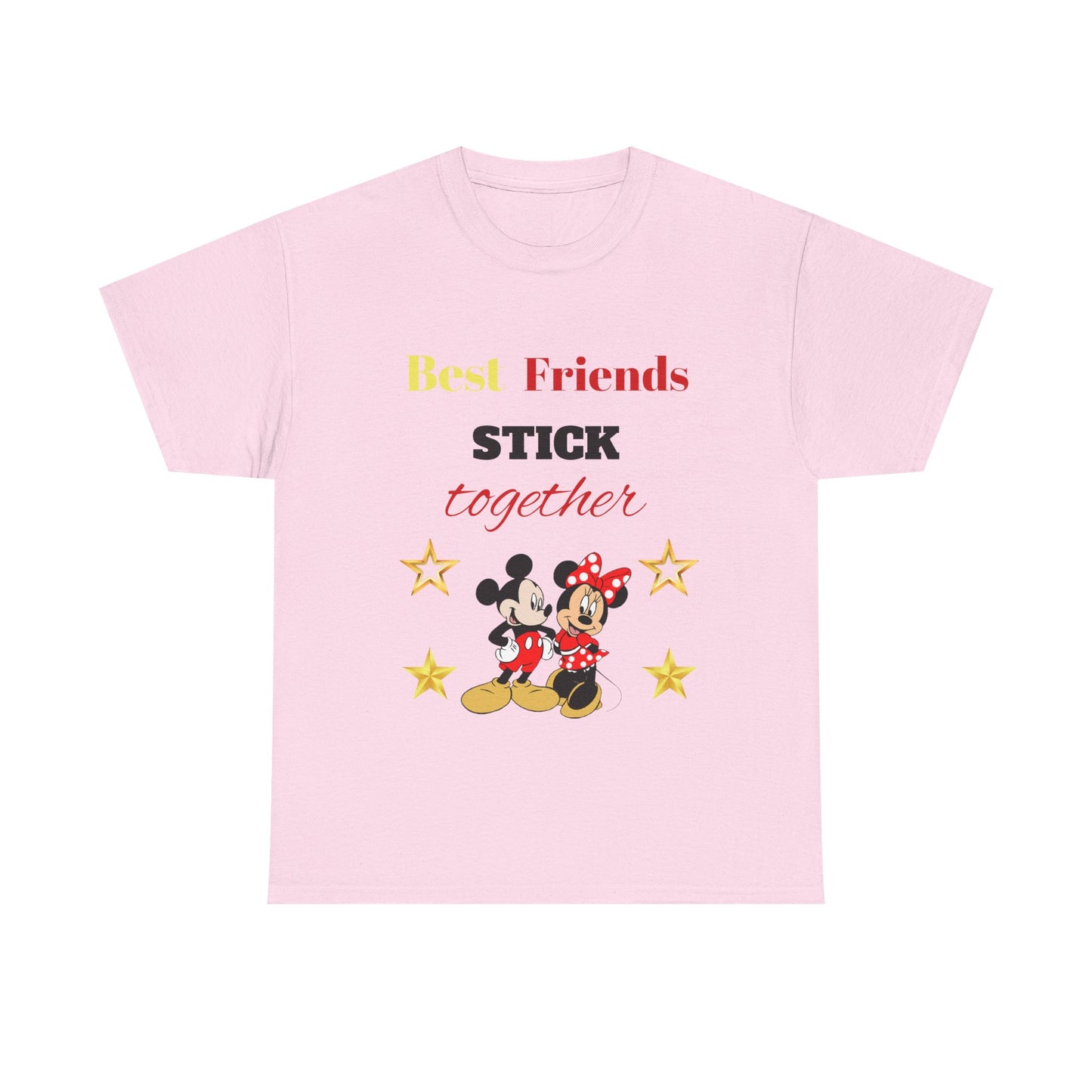 Best Friends Stick Together Tee — Cute Cartoon Graphic T-Shirt