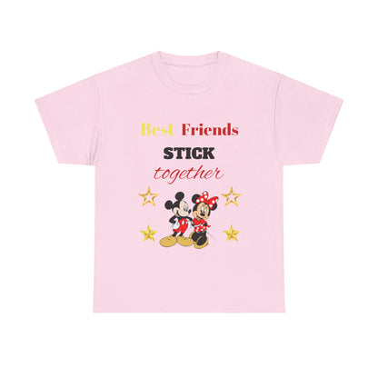 Best Friends Stick Together Tee — Cute Cartoon Graphic T-Shirt