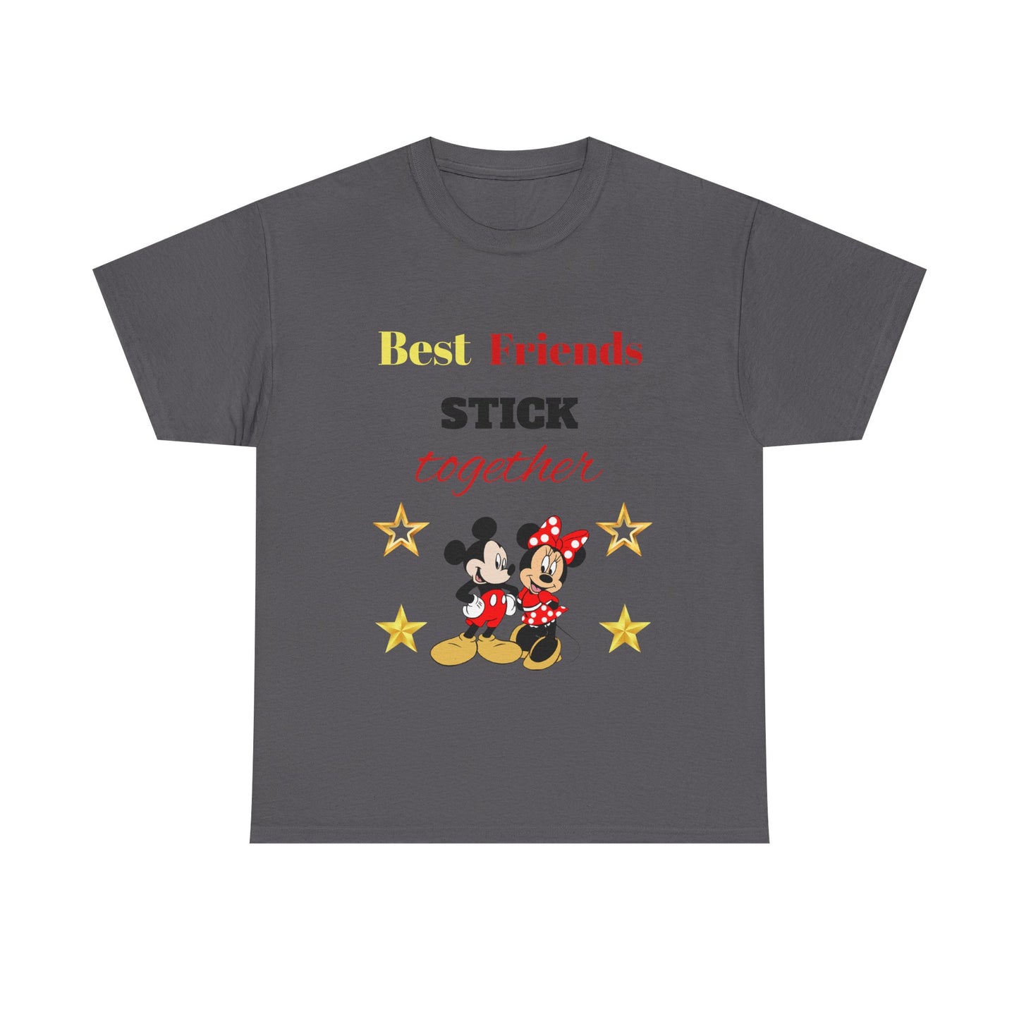 Best Friends Stick Together Tee — Cute Cartoon Graphic T-Shirt