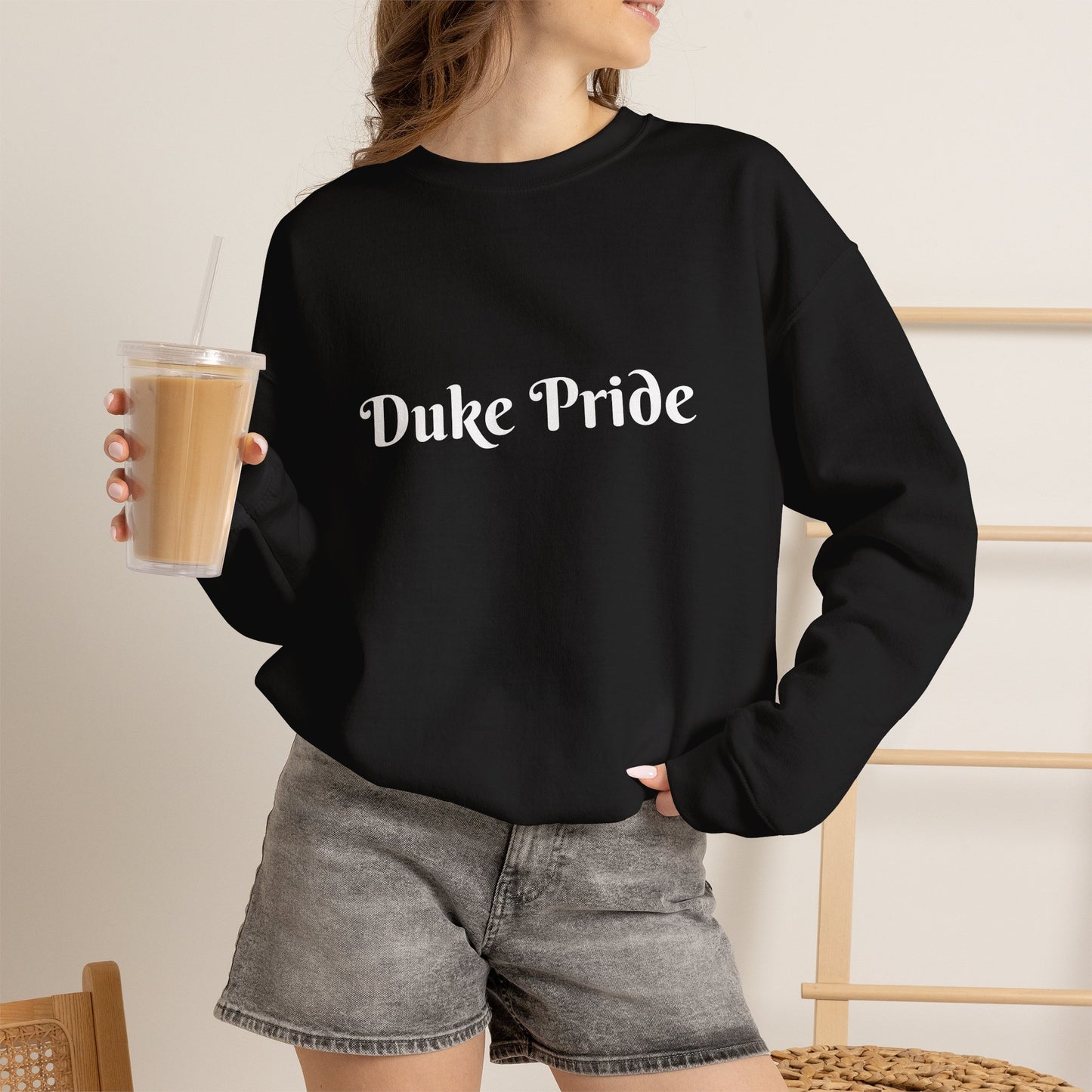 Crewneck Sweatshirt — "Duke Pride" Classic School Spirit Graphic