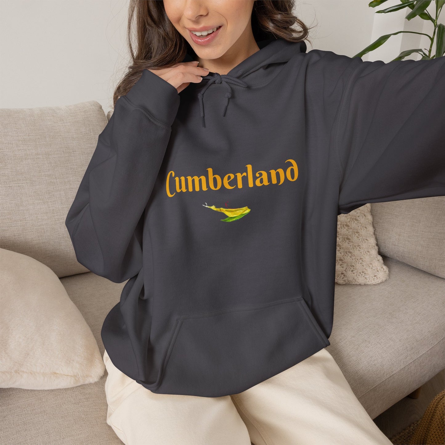 Cumberland Script Hoodie – Minimal Town Logo Pullover