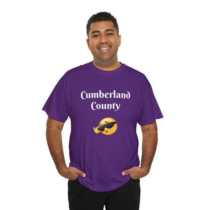 Cumberland County Emoji Tee - Cool Sunglasses Smiley Local Pride T-Shirt