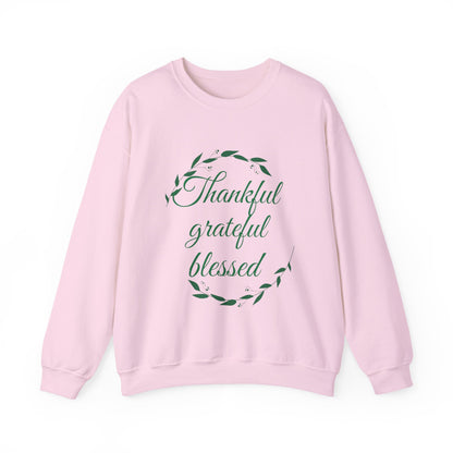 Thankful Grateful Blessed Crewneck Sweatshirt