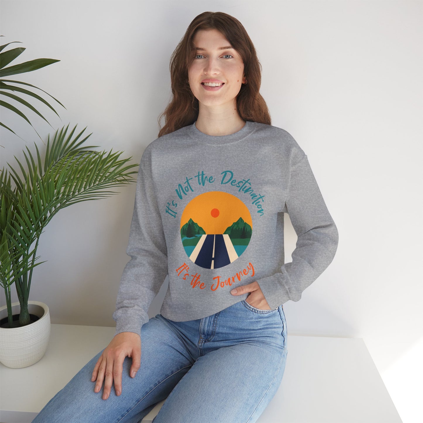 It's Not the Destination It's the Journey Unisex Heavy Blend™ Crewneck Sweatshirt