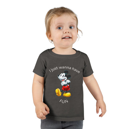Toddler T-Shirt - Mickey Mouse "I Just Wanna Have Fun"