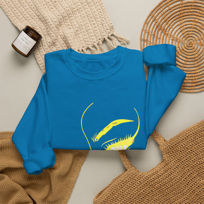 Minimal Gold Face Line Art Sweatshirt