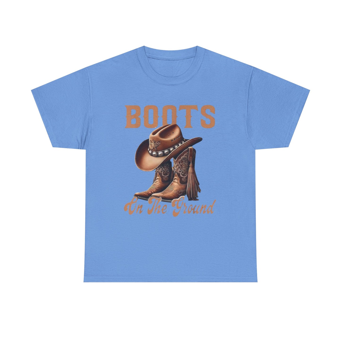 Cowboy Boots T-Shirt — "Boots On The Ground" Western Graphic Tee