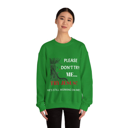 Try Jesus Crewneck Sweatshirt
