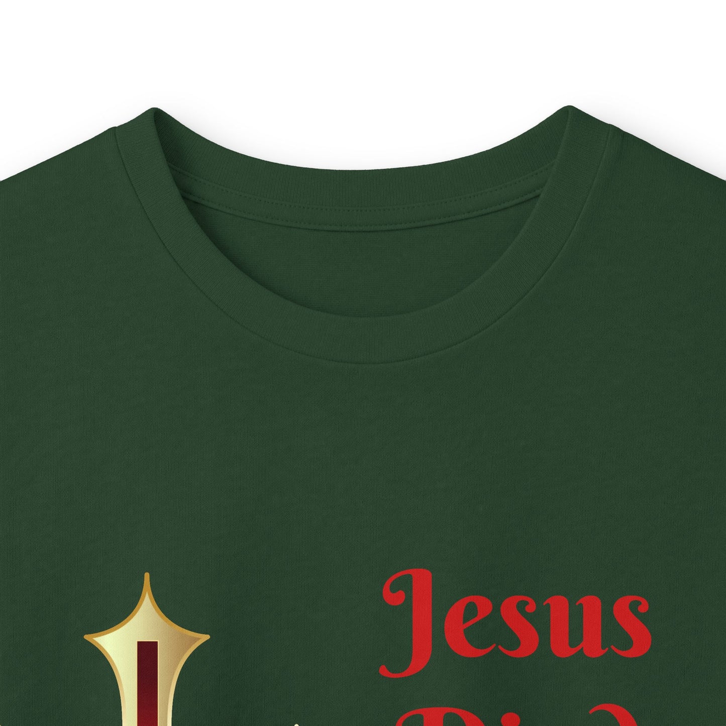 Long Sleeve Tee — "Jesus Died For Me Now I Live For Him" Christian Cross Faith Shirt