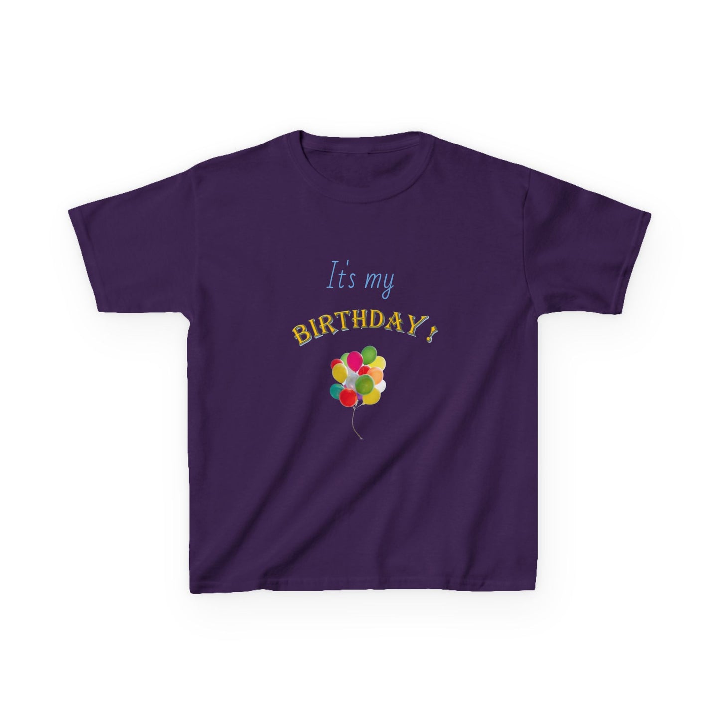 It's my Birthday Balloons Kids Heavy Cotton T-shirt