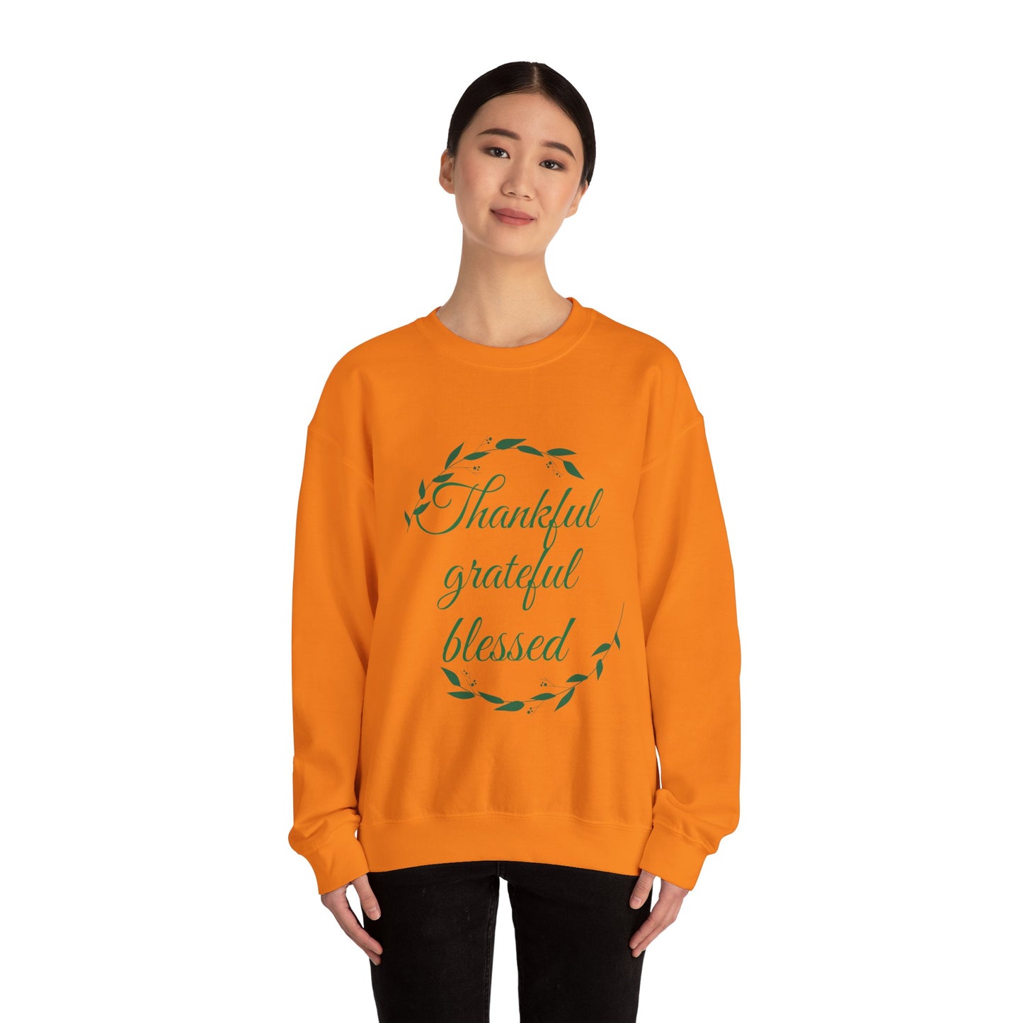 Thankful Grateful Blessed Crewneck Sweatshirt