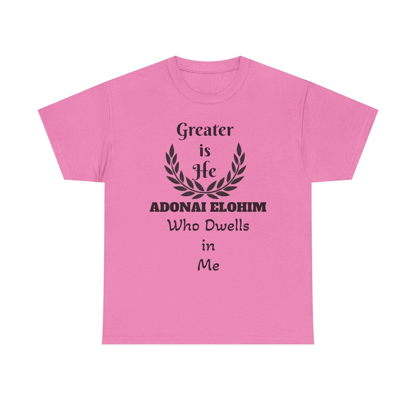 Greater Is He Who Dwells In Me T-Shirt — Christian Faith Inspirational Tee