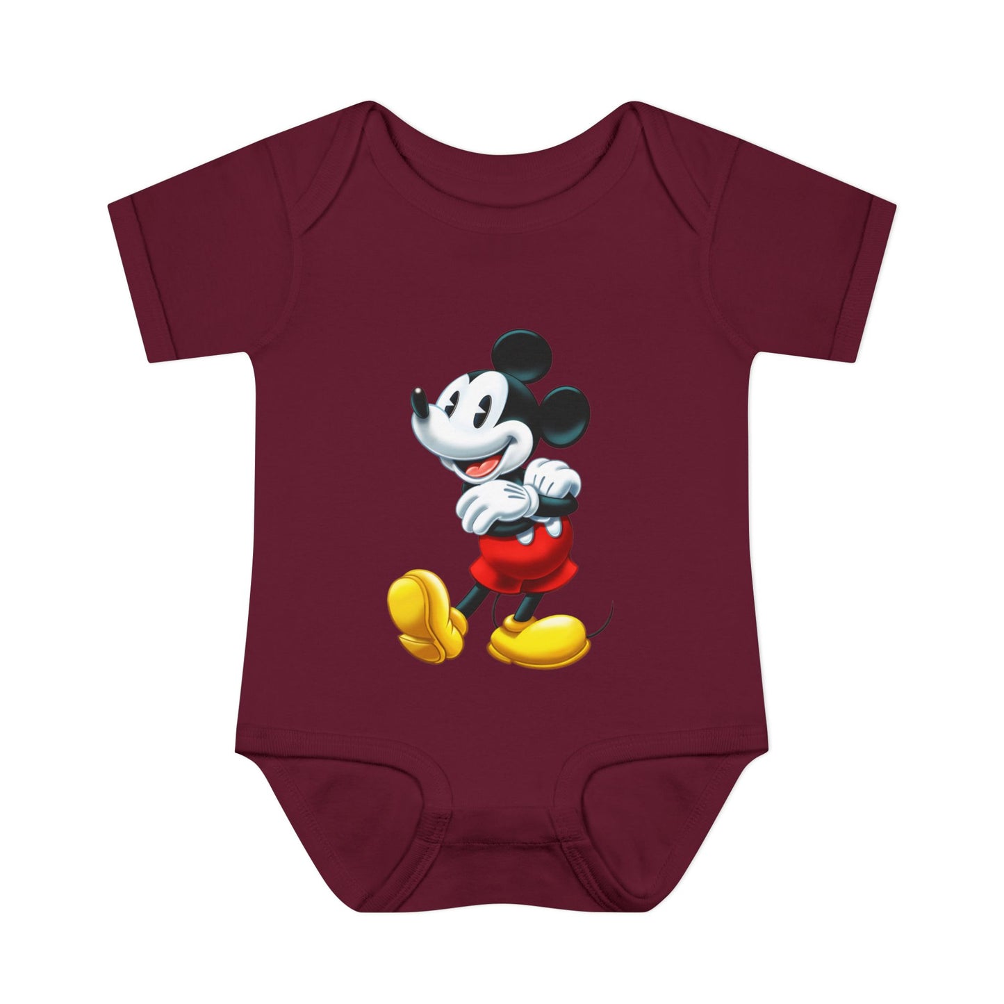 Mickey Mouse Infant Bodysuit — Classic Cartoon Baby Onesie