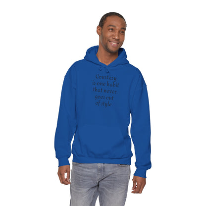 Courtesy Is Style Hoodie — Minimalist Quote Hooded Sweatshirt