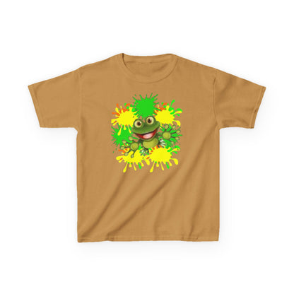 Kids Tee — Happy Green Monster Splash Graphic