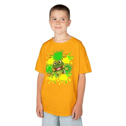 Kids Tee — Happy Green Monster Splash Graphic