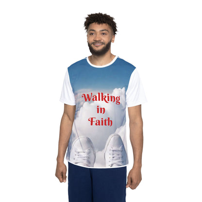 Walking in Faith Men's Sports Jersey — Faith-Based Athletic Jersey