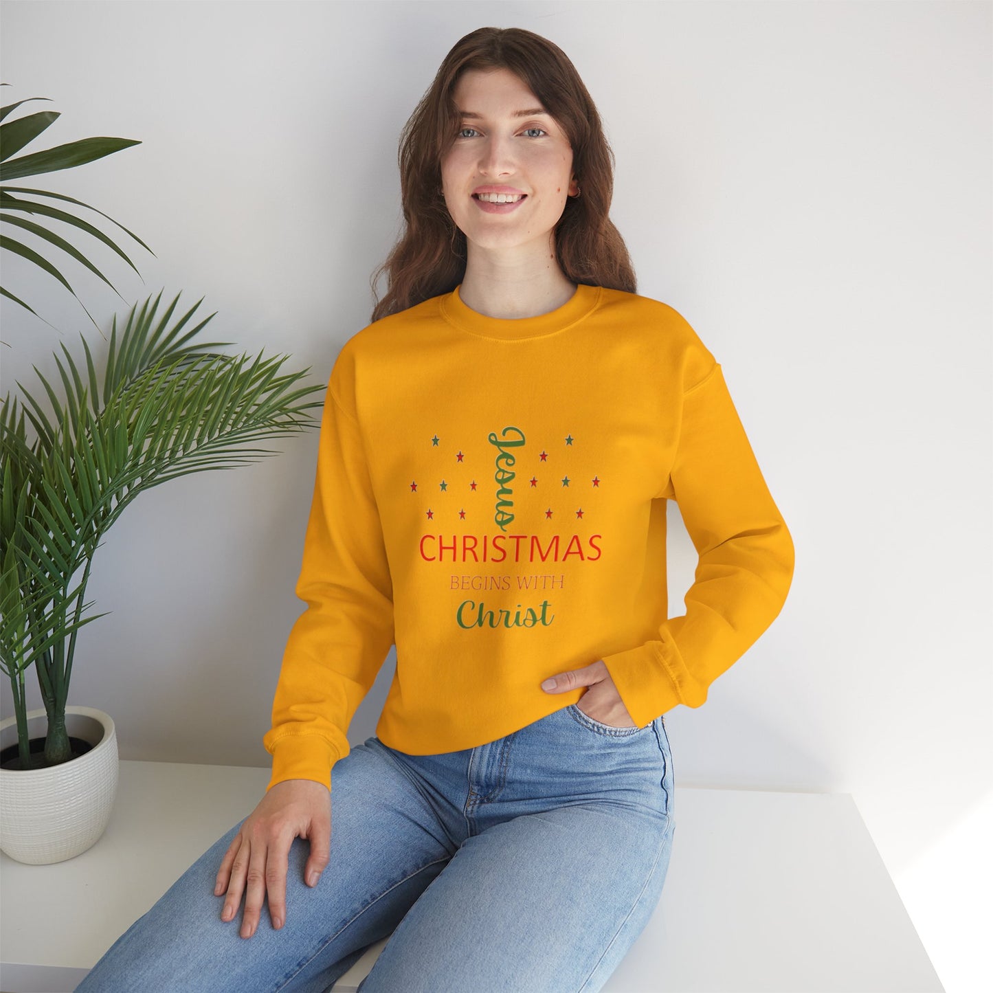 Christmas Begins With Christ Unisex Heavy Blend Hooded Sweatshirt