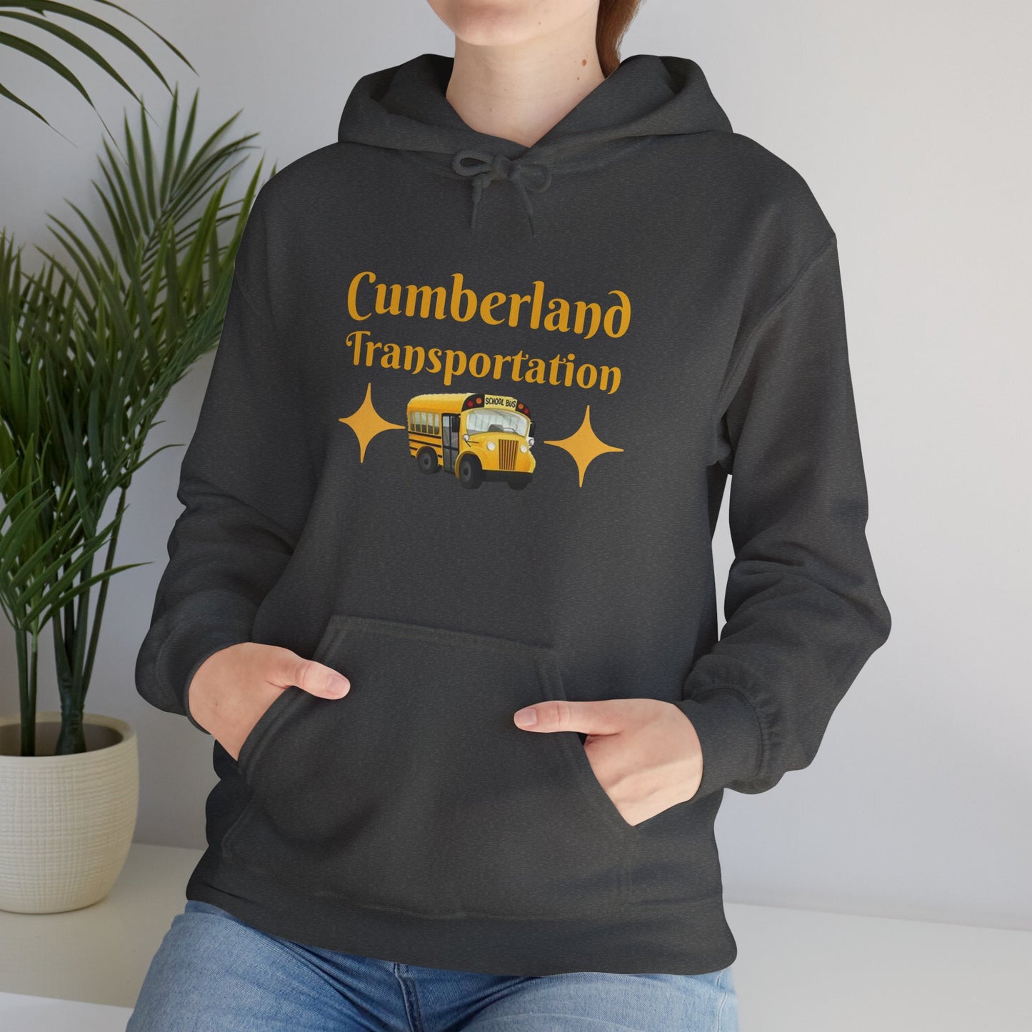 Cumberland Transportation School Bus Hoodie – Cute Vintage Yellow Bus Design