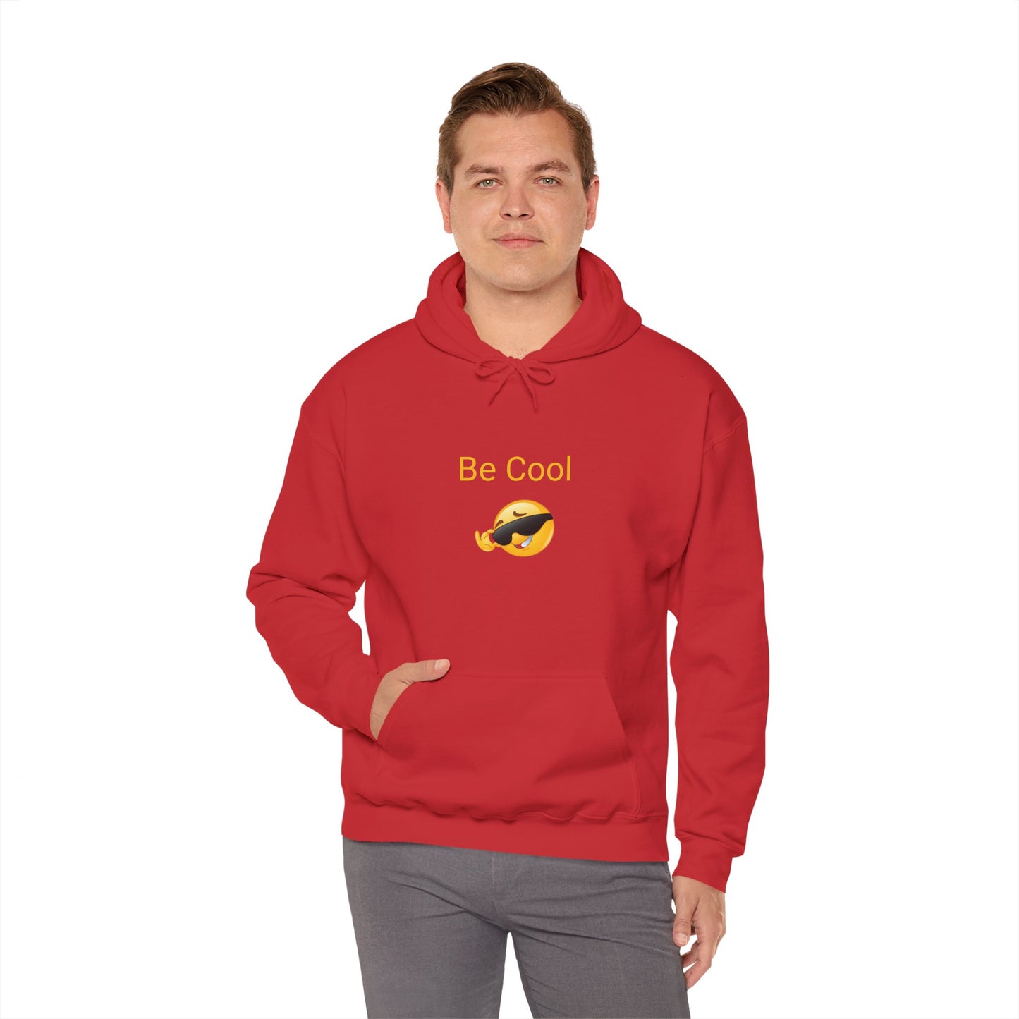 Be Cool Sunglasses Emoji Hoodie - Casual Funny Graphic Sweatshirt