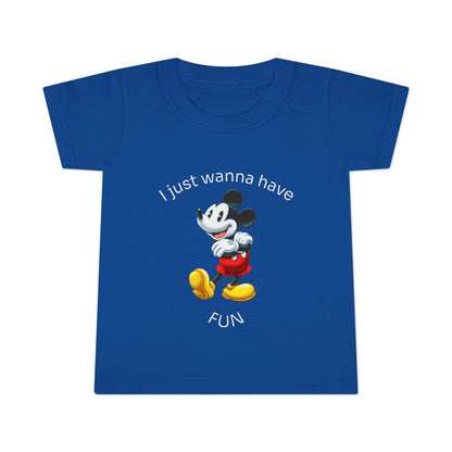 Toddler T-Shirt - Mickey Mouse "I Just Wanna Have Fun"
