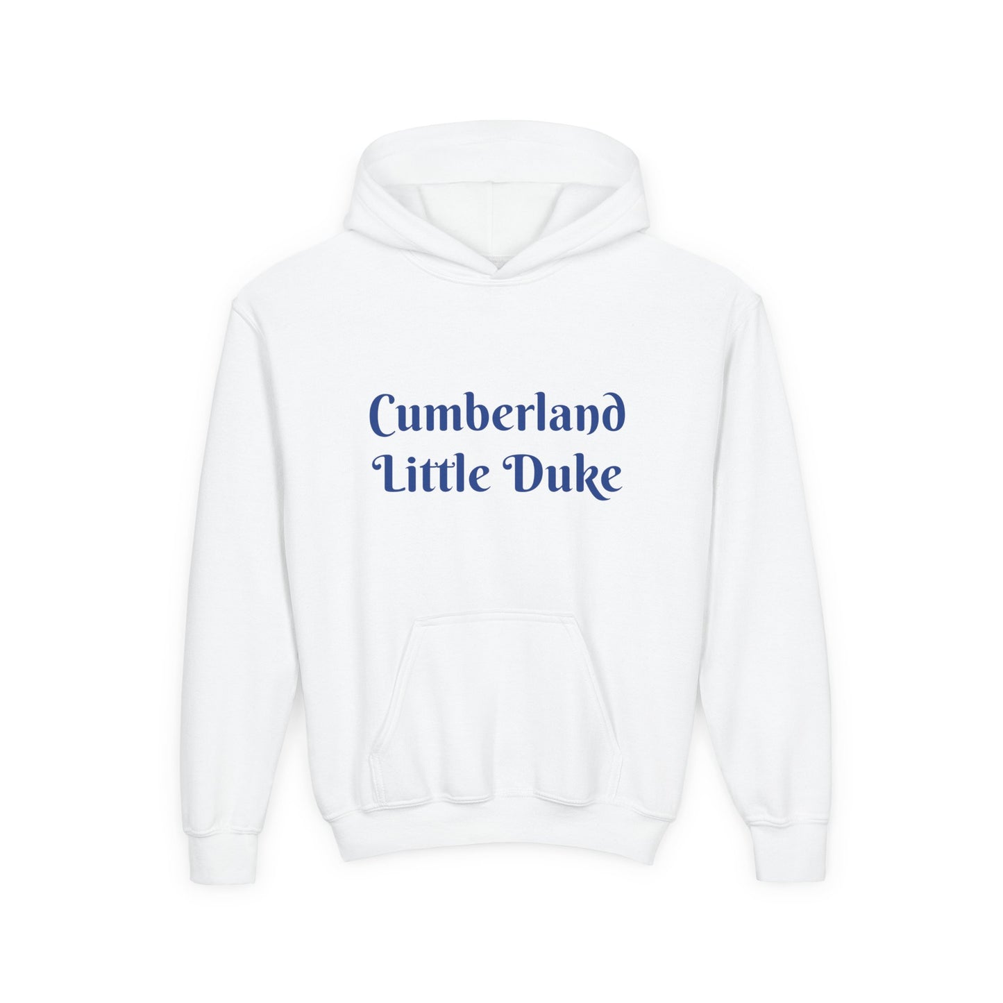 Youth Hoodie — "Cumberland Little Duke" Kids Pullover with Colorful Handprint Design