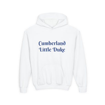 Youth Hoodie — "Cumberland Little Duke" Kids Pullover with Colorful Handprint Design