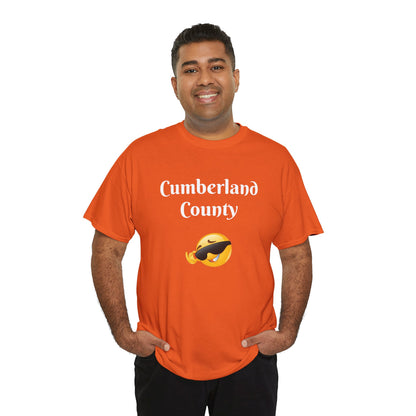 Cumberland County Emoji Tee - Cool Sunglasses Smiley Local Pride T-Shirt