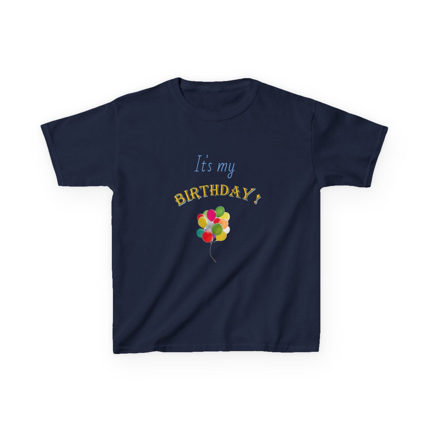 It's my Birthday Balloons Kids Heavy Cotton T-shirt