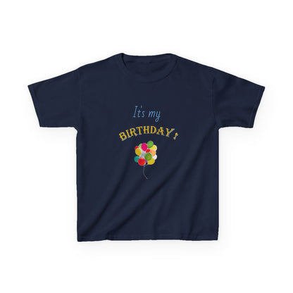 It's my Birthday Balloons Kids Heavy Cotton T-shirt