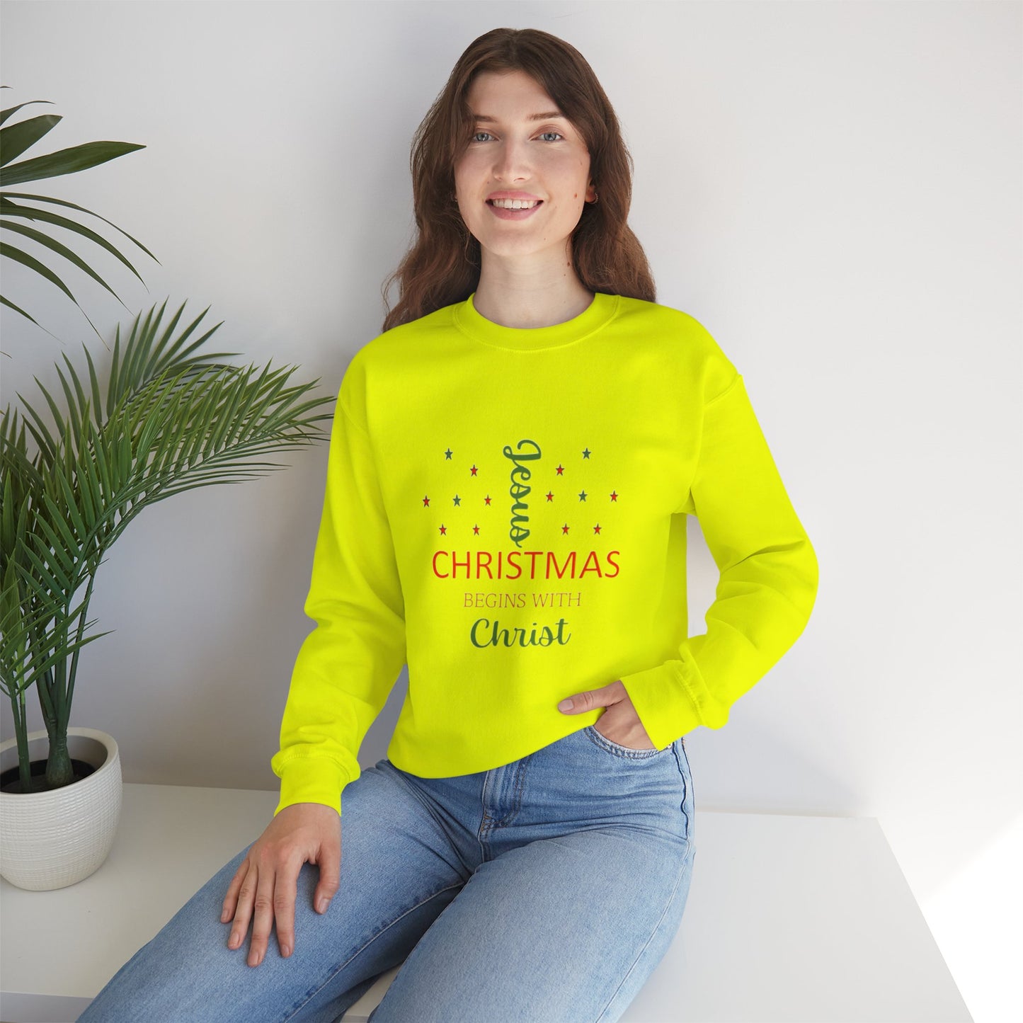 Christmas Begins With Christ Unisex Heavy Blend Hooded Sweatshirt