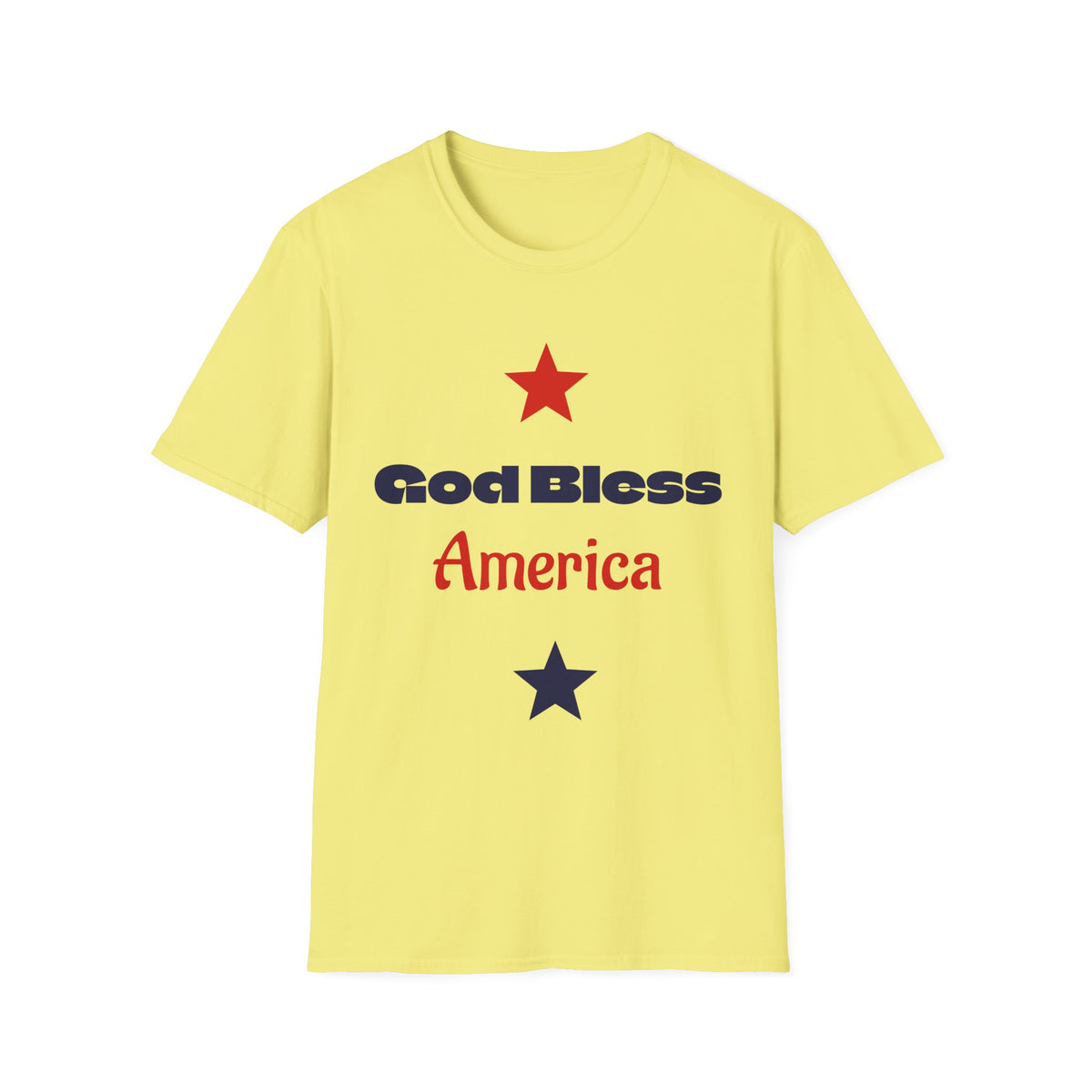 T-Shirt — "God Bless America" Patriotic Stars Tee