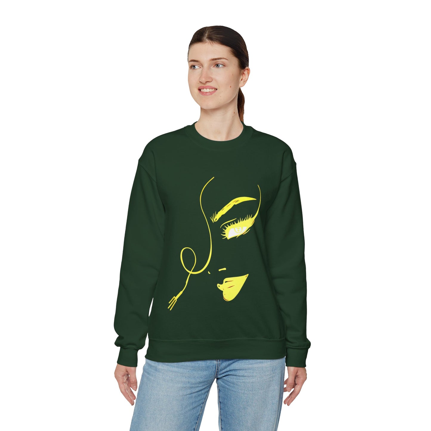 Women's Face Crewneck Sweatshirt