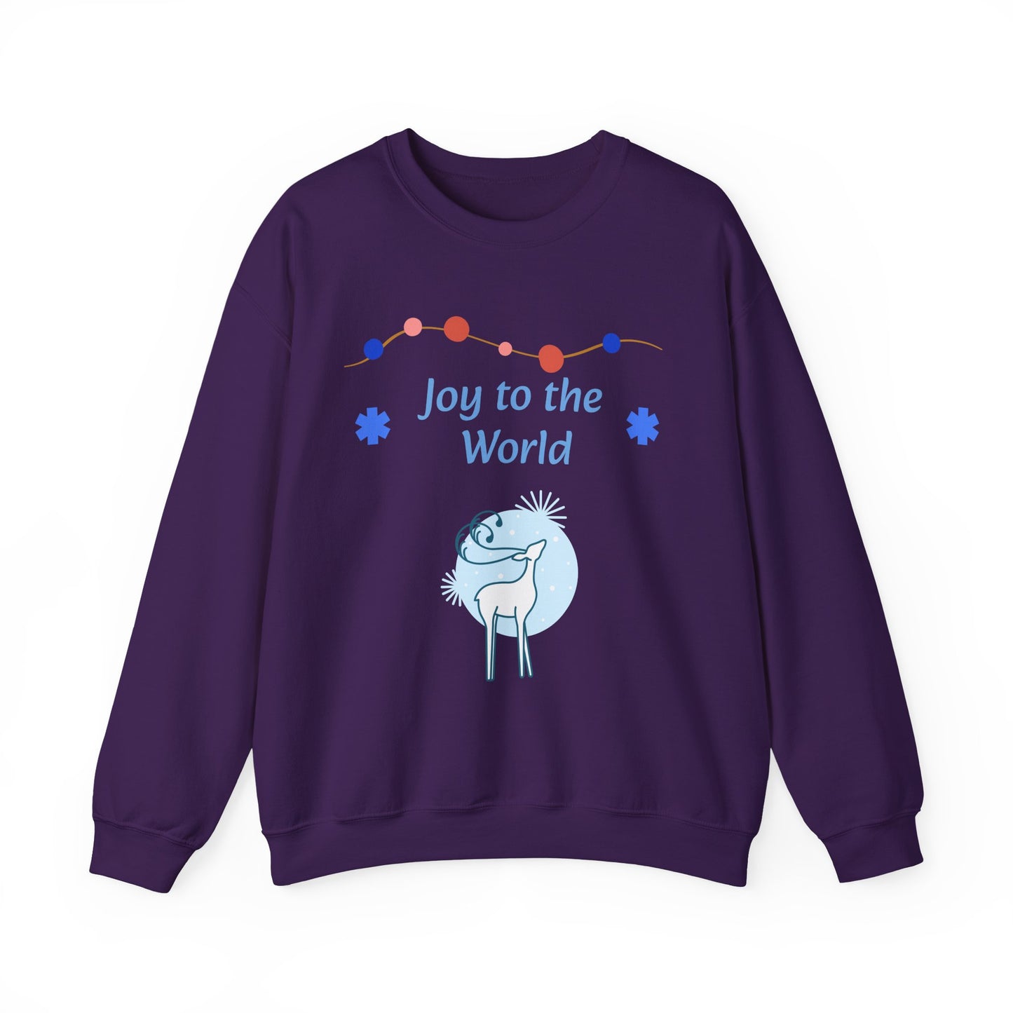 Joy to the World Crewneck Sweatshirt — Cute Reindeer Sweater