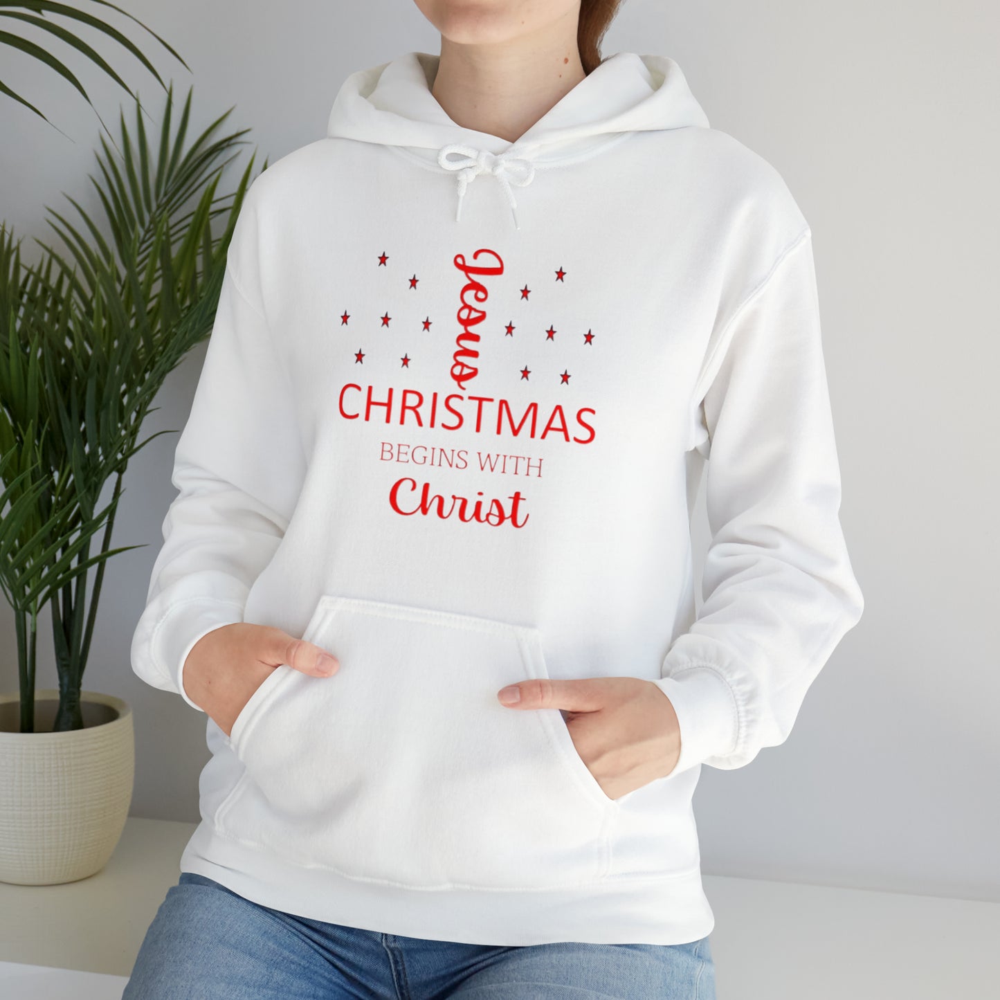 Christmas Begins With Christ Unisex Heavy Blend Hooded Sweatshirt