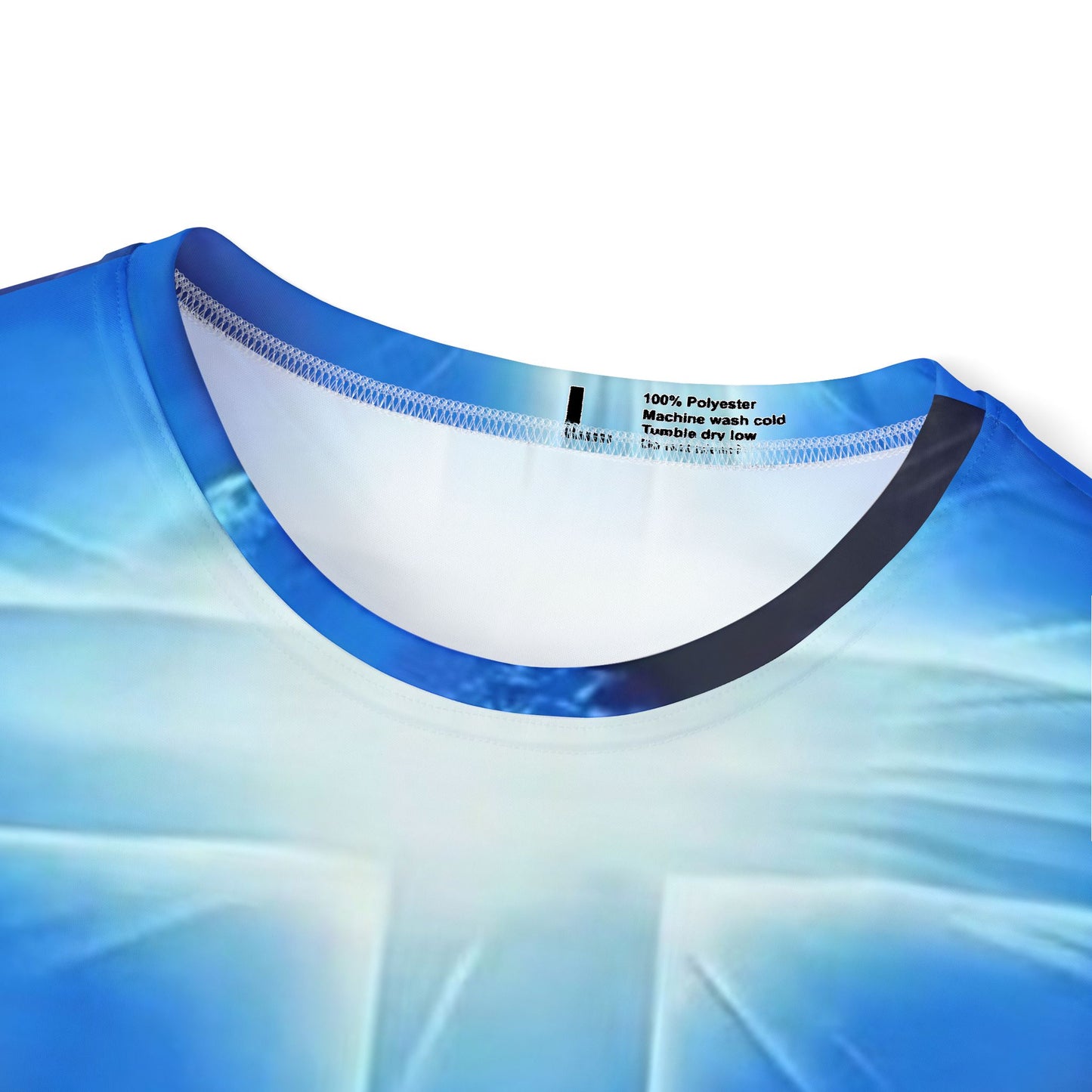 Faith Lion Sports Jersey — "In God I Trust" Blue All-Over Print Tee